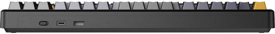 Aula F87 Безжична Гейминг Механична Клавиатура Tenkeyless с GrayWood V3 Суичове и RGB Осветление (Английски US)
