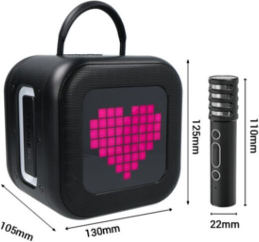 Blavec Karaoke Speaker with Wireless Microphones and Lighting Effects WS-09 Black