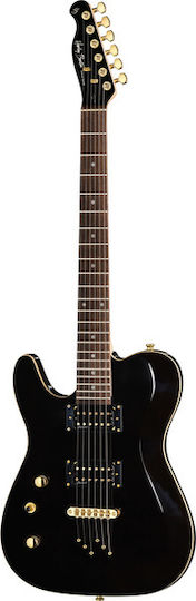 Harley Benton Lh Tbk Set Electric Guitar for Left-handed Telecaster with HH Pickup Configuration Translucent Black