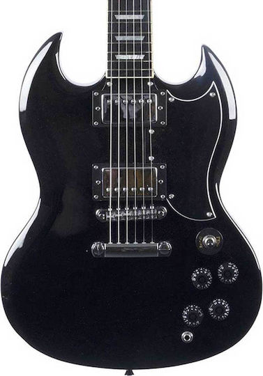 Eko Electric Guitar SG Black with Case