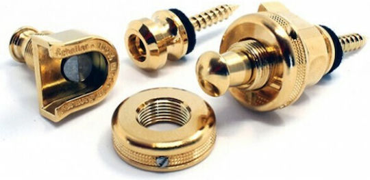 Schaller Gurtverschlüsse S-Locks 2 Stück Für Elektrische / Akustische Gitarre In Gold Farbe