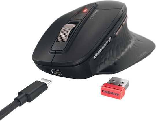 Cherry Stream Ultimate Wireless & Wired Ergonomic Bluetooth Vertical Mouse Black