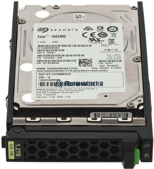 Fujitsu 1.2TB HDD Festplatte 2.5" SAS 3.0 10000Umdrehungen pro Minute für Server S26361-F5730-L112
