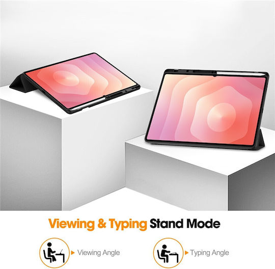 Techsuit Flex Trifold Stifthalter Samsung Galaxy Tab S11 Ultra Tab S12 Ultra Grau