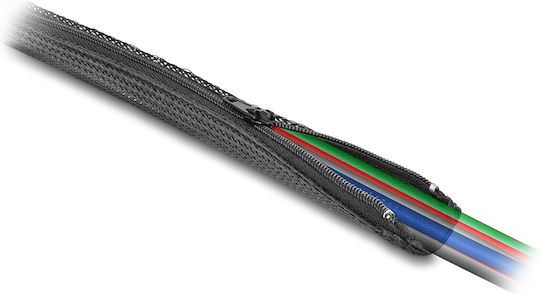 Delock Heat-resistant Braided Sleeve Zipper 5m x 50mm Black Delock 19173