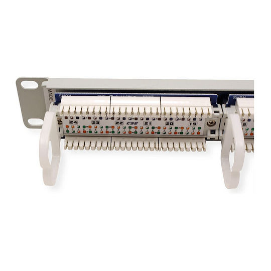 Roline Cat.5e Class D Patch Panel 19 24 Ports UTP Grey
