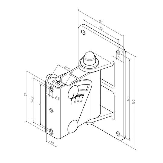 Konig & Meyer Wall Mount PA Speaker Stand in White Color