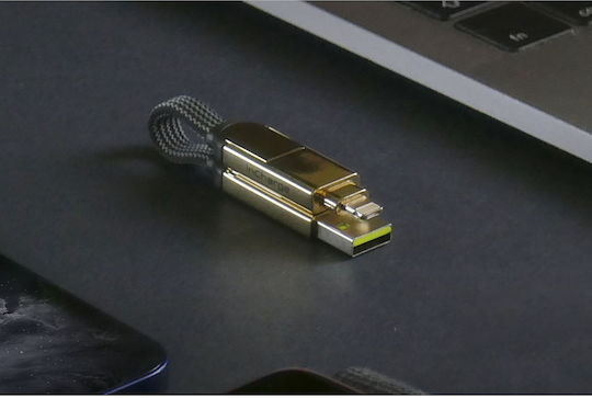 Rolling Square USB to Lightning / Type-C Cable Beige