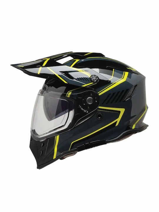 Z1R Range Voyager Black/Yellow Motorcycle Helmet On-Off ECE 22.06 with Sunvisor