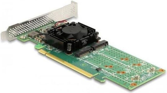 Delock PCI Express Към 4 X NVMe M.2 Key M Вътрешен LPFF Delock 90078