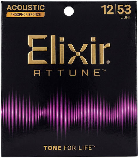 Elixir Набор Струни За Акустична Китара Фосфорен Бронз 11 - 52