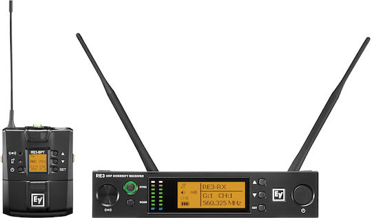 Electro Voice Re3-bpnid-5l Wireless Receiver Transmitter Bodypack Set Uhf 488-524mhz