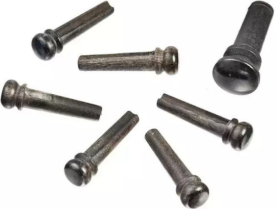 Daddario Plastic Bridge Pins from Ebony for Acoustic Guitar