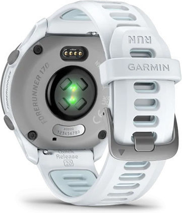 Garmin Forerunner 170 43mm Waterproof Smartwatch with Heart Rate Monitor (Whitestone with Whitestone/Cloud Blue Band)