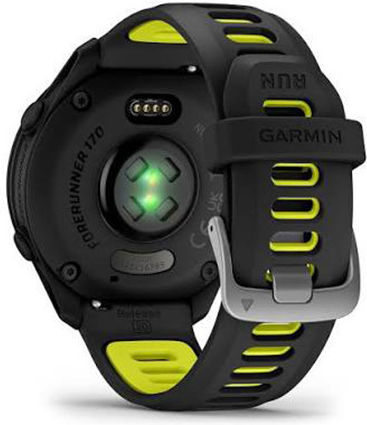 Garmin Forerunner 170 43 мм Водоустойчив Смарт часовник с Пулсомер (Черен с Черна/Жълта Каишка)