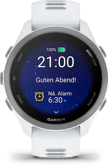 Garmin Forerunner 170 43mm Waterproof Smartwatch with Heart Rate Monitor (Whitestone with Whitestone/Cloud Blue Band)