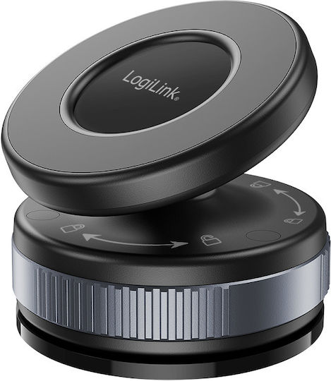 Logilink Car Holder Magnetic Twist Lock Suction Cup 360-degree Rotation Multi-surface Black "aa0197"