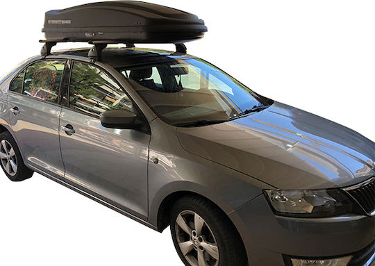 Americat Autodachträger Aluminium Kit D-Box 430lt für Renault Rapid Skoda Octavia mit Dachträgerfüßen MÖ.SO.08