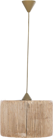 HomeMarkt Hanging Brown Boho Light with E27 Socket 30x30cm