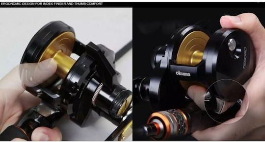 Okuma Tesoro LDJ 2000NLA Angelrollen für Langsames Jigging / Vertikales Angeln für Linkshänder