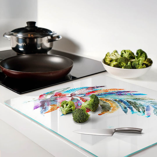 Tulup Tocătoare De Bucătărie Din Sticlă Multicoloră 60x52cm