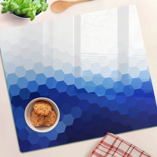 Tulup Schneidebrett Glas Blau 60x52cm