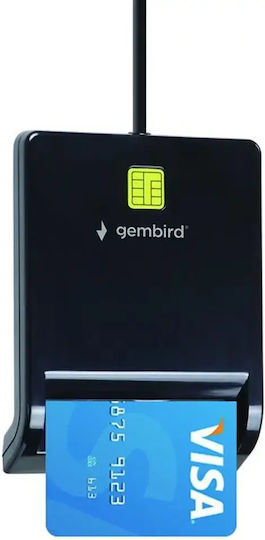 Gembird Usb Proffessional Smart Card Reader Black