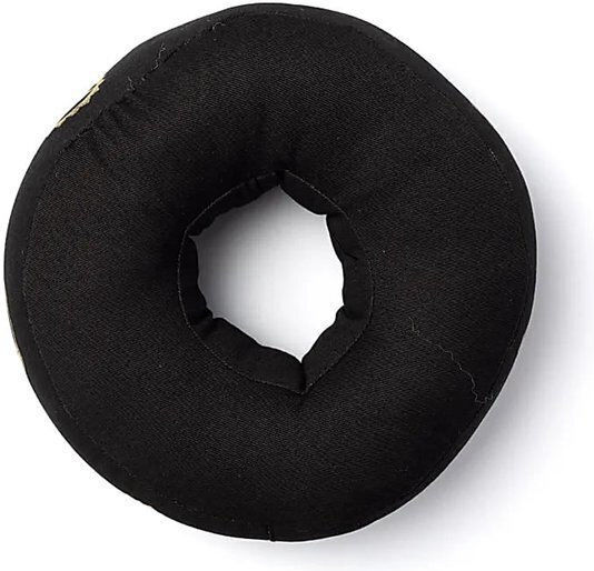 Cotton Support Pillow Singing Bowl Black Chakra Symbols 13x5cm