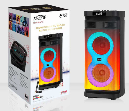 Karaoke Speaker with Wireless Microphone and Lighting Effects EV-8828 088286 Black