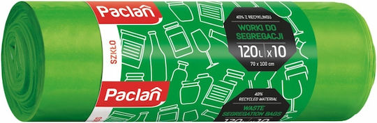 Paclan Reinforced Trash Bags Capacity 120lt 10pcs Green