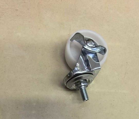 Furniture Wheel Polypropylene White 2 Pieces