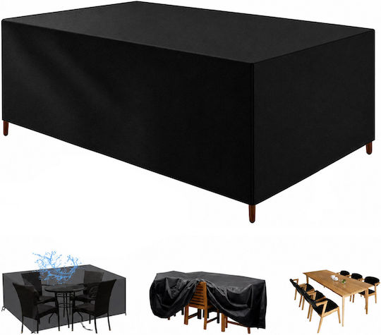 Husă Impermeabilă De Protecție Pentru Sala De Mese 200x160x70cm În Culoare Neagră