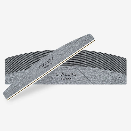 Staleks Smart 40 Metal Nail File Crescent 80/100 Grit 25 Pieces
