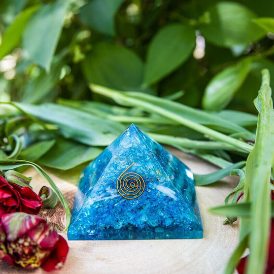 Piramidă Orgone Azurit Cu Cristale De Acvamarin Cuart Alb Pudră De Cupru Spirală Vibrațională Piramidă Orgone Azurit Cu Cristale De Acvamarin Cuart Alb Pudră De Cupru Spirală Vibrațională