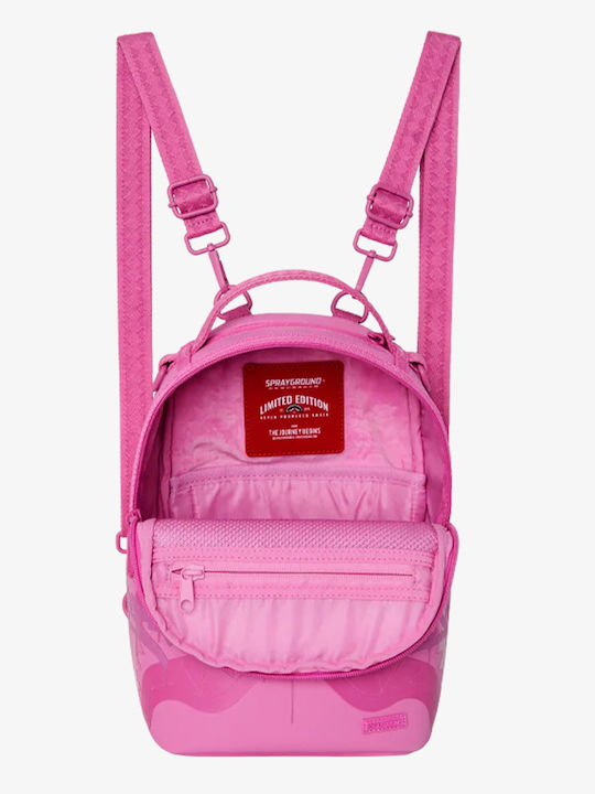 Sprayground Pink Ghost Drip Mini School Backpack Junior High-High School Pink 24 x 13 x 37cm