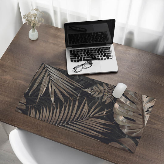 Antirutsch Schutzmatte Für Schreibtisch Σουμέν Γραφείου Mit Tropischen Blättern Design 90x45 cm