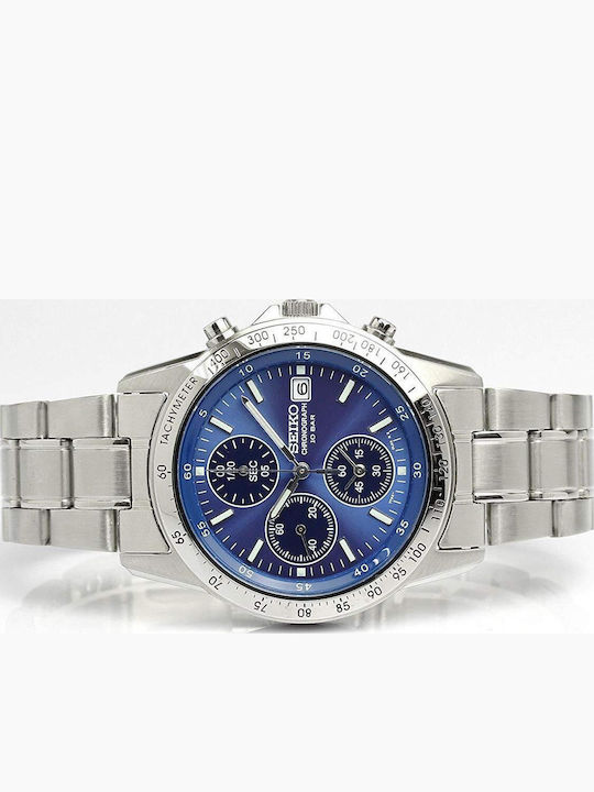 Seiko Herrenuhren Batterie mit Silber Metall-Armband Seiko Herrenuhren Batterie mit Silber Metall-Armband
