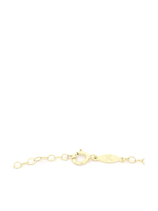 Kids Bracelet From Gilded Silver With Evil Eye & Cross
