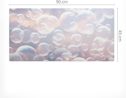 Elegant Decorative Desk Rug Soap Bubbles Clouds 90x45 Cm