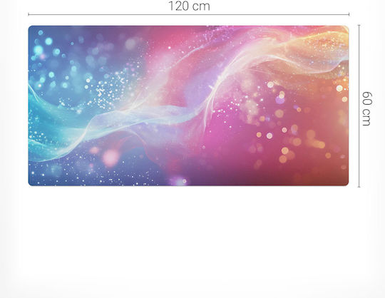 Covoraș De Birou Din Vinil Model Multicolor Val De Lumină 120x60 Cm