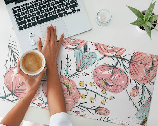 Non-Slip Office Rug Retro Floral Print 90x45 Cm