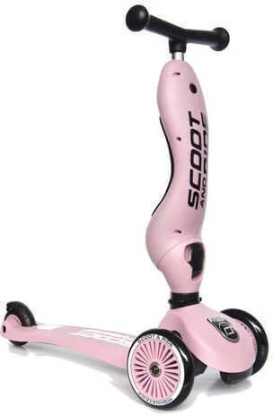 Scoot & Ride Kinderroller Highwaykick 1 & Helm Rose Für 5+ Jahre