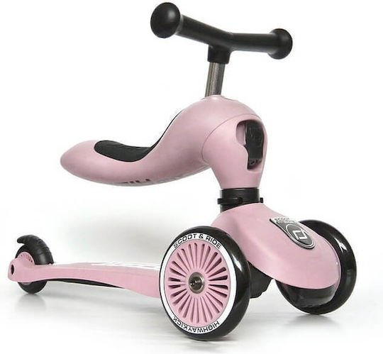 Scoot & Ride Kinderroller Highwaykick 1 & Helm Rose Für 5+ Jahre