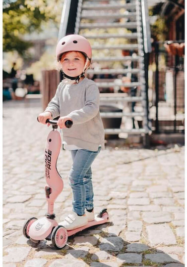 Scoot & Ride Kinderroller Highwaykick 1 & Helm Rose Für 5+ Jahre