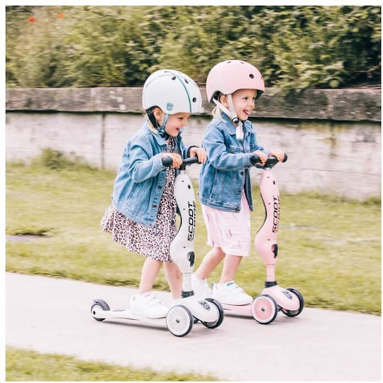 Scoot & Ride Kinderroller Highwaykick 1 & Helm Rose Für 5+ Jahre