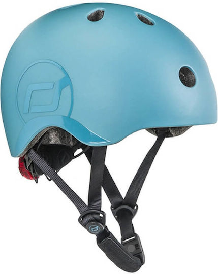 Scoot & Ride Kinderroller Highwaykick 1 & Helm S Steel für 5+ Jahre Grau