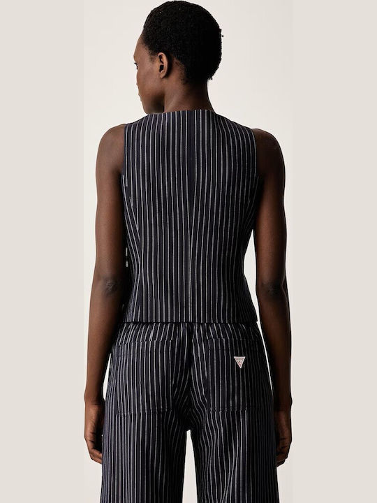 Women's Sleeveless Striped Dark Blue