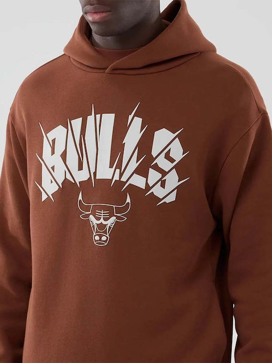 Brauner Sweatshirt mit Kapuze