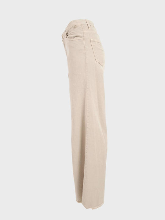Damen Stoffhose in Lose Passform Beige