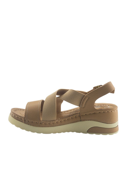 Women's Flat Sandals Beige